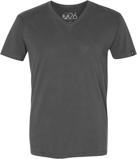 Men'S Premium Ultra Soft Sueded Jersey V Neck Plain and Heather T-Shirts