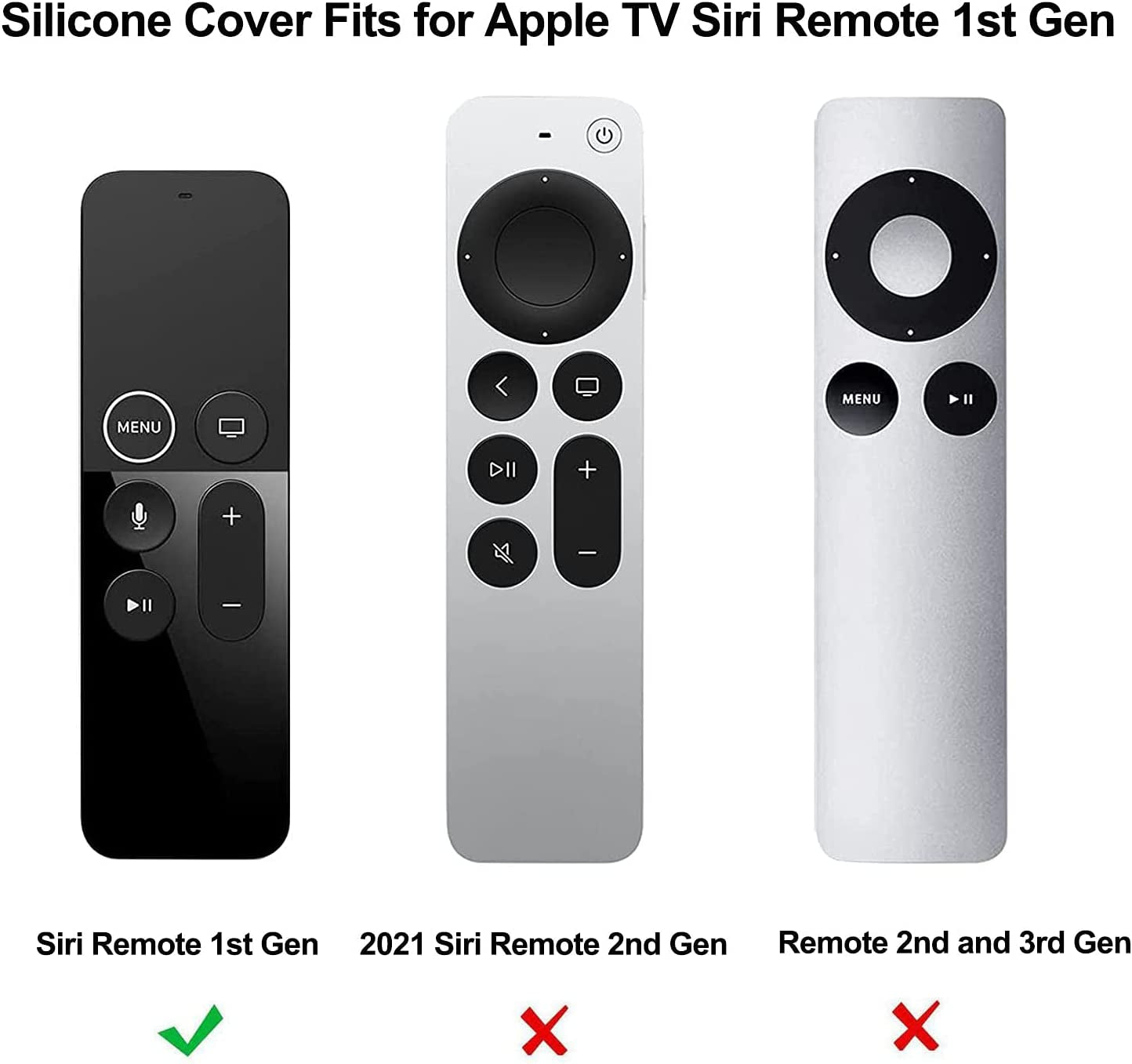 Remote Case Compatible with Apple TV 4K (5Th) and 4Th Generation,  Shock Proof Silicone Remote Cover Case Compatible with Apple TV 4Th Gen 4K 5Th Siri Remote Controller - Blue